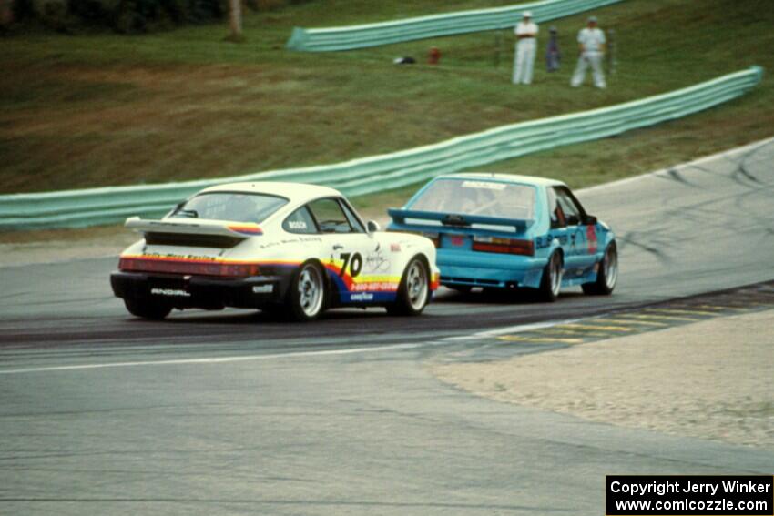 Andy Pilgrim's Ford Mustang Saleen SC and Nick Ham's Porsche 911 Turbo