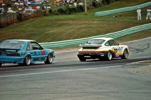 Nick Ham's Porsche 911 Turbo and Andy Pilgrim's Ford Mustang Saleen SC