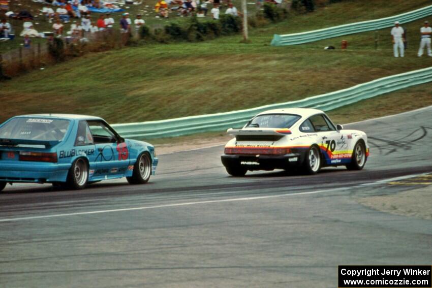 Nick Ham's Porsche 911 Turbo and Andy Pilgrim's Ford Mustang Saleen SC