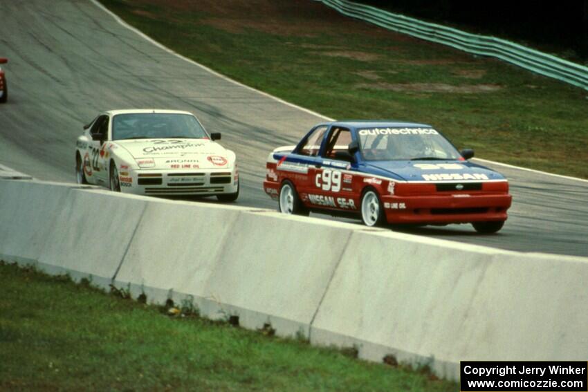 Mark Youngquist's Nissan Sentra SE-R and Leigh Miller's Porsche 944 S2