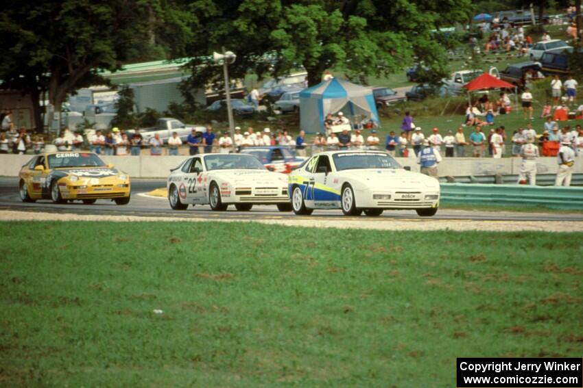 Rick Moskalik's Porsche 944 Turbo, Leigh Miller's Porsche 944 S2 and Harry Hatch's Porsche 968