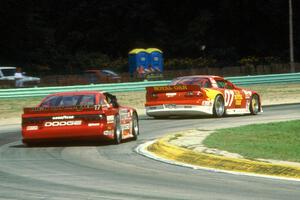 Jeff Purner's Chevy Camaro and Bill Saunders' Dodge Daytona