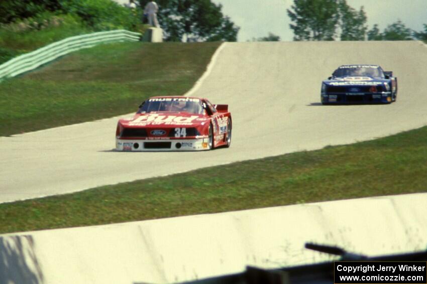 Walter Payton's Ford Mustang and Ron Fellows' Ford Mustang