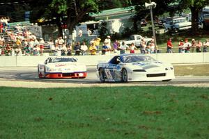 Irv Hoerr's Chevy Camaro and Jon Gooding's Ford Mustang