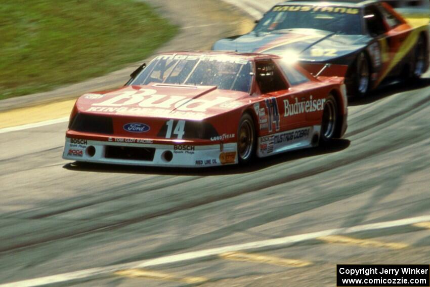 Jerry Clinton's Ford Mustang and Phil Bartelt's Ford Mustang