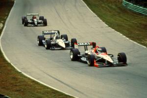 Stefan Johansson's Penske PC-22/Chevy, Al Unser, Jr.'s Lola T-93/07/Chevy and Mark Smith's Penske PC-21/Chevy