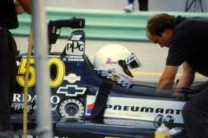 Christian Danner's Lola T-92/00/Chevy on pit lane.