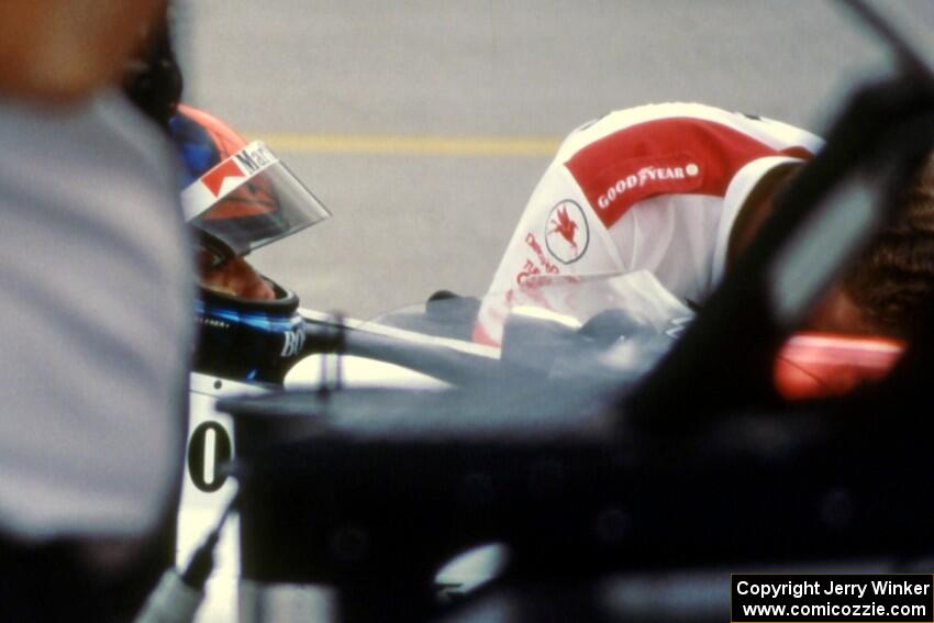 Emerson Fittipaldi's Penske PC-22/Chevy on pit lane.