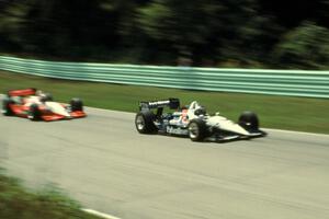 Al Unser, Jr.'s Lola T-93/07/Chevy and Eddie Cheever's Lola T-93/06/Ford Cosworth XB