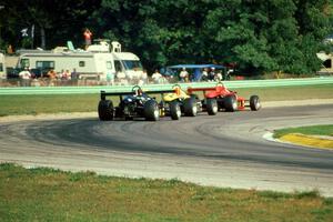 Jaki Scheckter, Diego Guzman and Mark Hotchkis, all in Mondiale Formula SAABs.