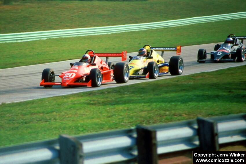 Jaki Scheckter, Diego Guzman and Mark Hotchkis, all in Mondiale Formula SAABs.