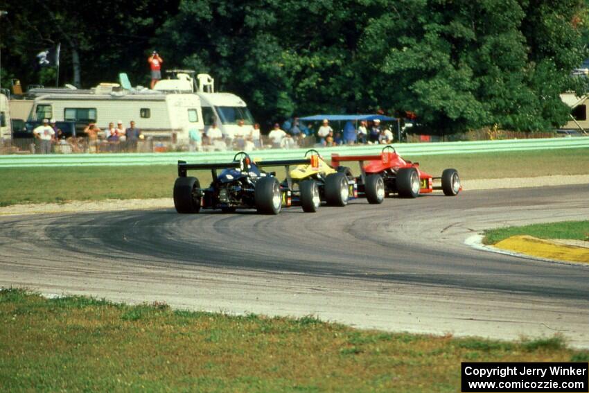 Jaki Scheckter, Diego Guzman and Mark Hotchkis, all in Mondiale Formula SAABs.