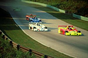 The Shelby Can-Am cars of Jim Houle, Dick Downs, Mike Davies, Chris Horn and Bennett Dorrance.