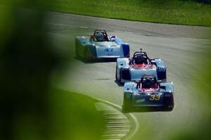 Andrea King's Spec Racer Ford 3, and Bill Douglas' Spec Racer Ford