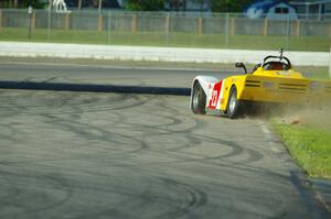 David Glodowski's Spec Racer Ford goes wide at turn 12.