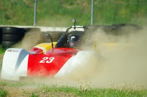 David Glodowski's Spec Racer Ford spins off course at turn 12.