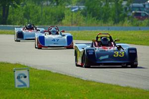 Andrea King's Spec Racer Ford 3, Bill Douglas' Spec Racer Ford and Craig Wheatley's Spec Racer Ford