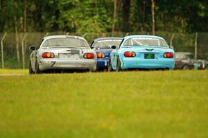 Samantha Silver's, Chris Craft's and Jamey Randall's Spec Miata Mazda Miatas