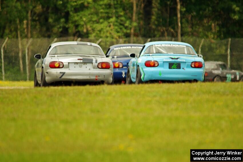 Samantha Silver's, Chris Craft's and Jamey Randall's Spec Miata Mazda Miatas