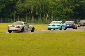 Samantha Silver's, Jamey Randall's and Chris Craft's Spec Miata Mazda Miatas