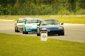 Samantha Silver's, Jamey Randall's and Chris Craft's Spec Miata Mazda Miatas