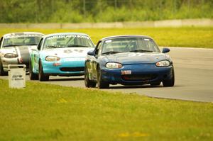 Samantha Silver's, Jamey Randall's and Chris Craft's Spec Miata Mazda Miatas