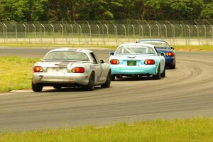 Samantha Silver's, Jamey Randall's and Chris Craft's Spec Miata Mazda Miatas