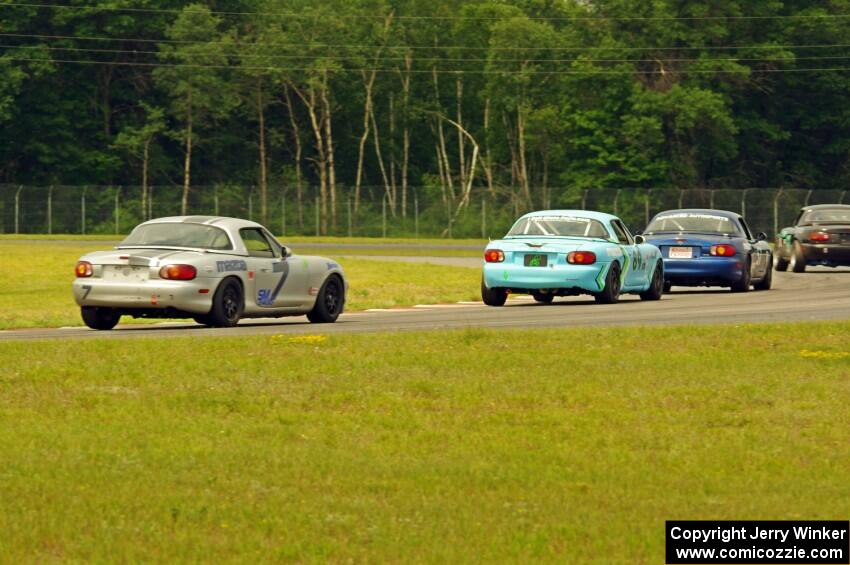 Samantha Silver's, Jamey Randall's and Chris Craft's Spec Miata Mazda Miatas