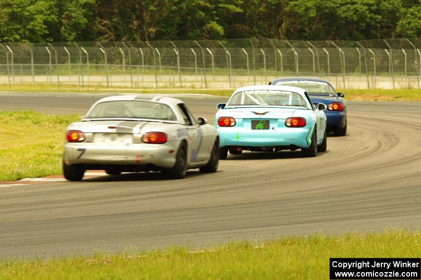 Samantha Silver's, Jamey Randall's and Chris Craft's Spec Miata Mazda Miatas