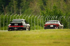 Tom Fuehrer's ITE-1 Ford Mustang and Phil Magney's ITE-1 Porsche 993