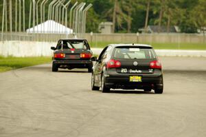 Jessica Johnk's ITJ BMW 325i and Tom Daly's T4 VW Rabbit