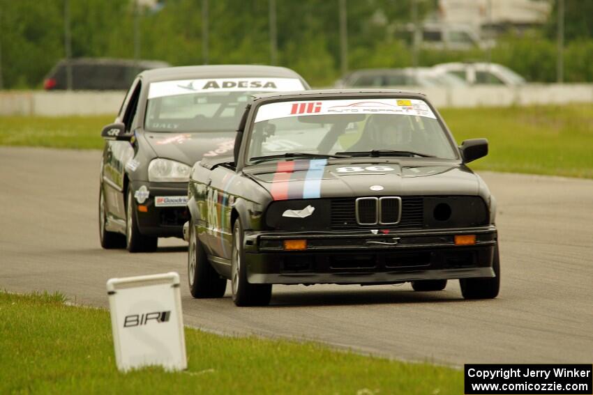 Jessica Johnk's ITJ BMW 325i and Tom Daly's T4 VW Rabbit