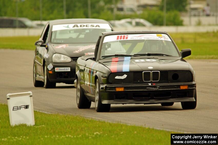 Jessica Johnk's ITJ BMW 325i and Tom Daly's T4 VW Rabbit