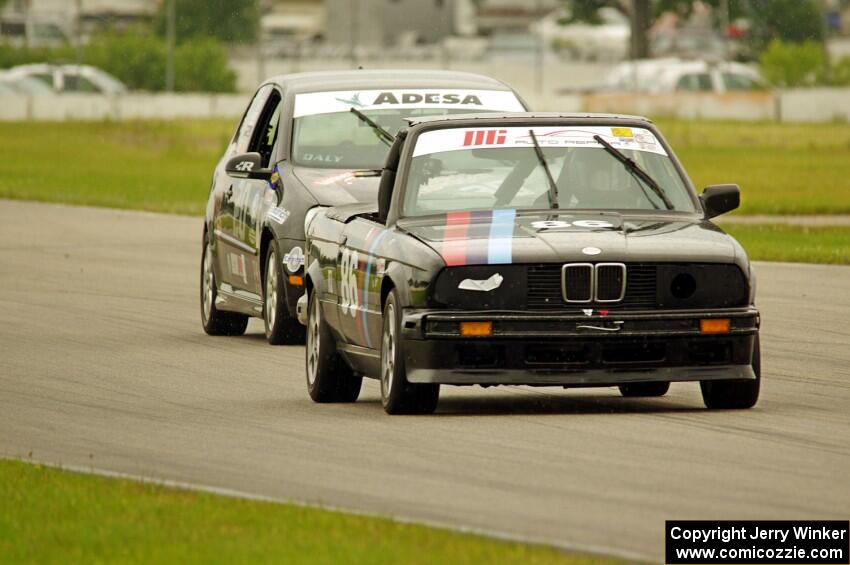 Jessica Johnk's ITJ BMW 325i and Tom Daly's T4 VW Rabbit