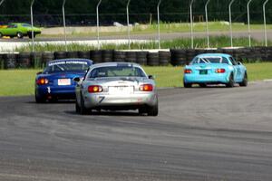 Jamey Randall's, Samantha Silver's and Chris Craft's Spec Miata Mazda Miatas