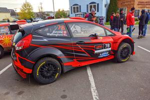 Dave Wallingford / Leanne Junnila Ford Fiesta at Saturday morning's parc expose in L'Anse.