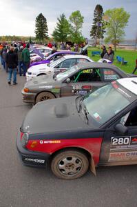 Greg Healey / Cindy Krolikowski Subaru Impeza Outback Sport and Jordan Locher / Tom Addison Subaru Impreza 2.5RS