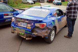 Santiago Iglesias / R.J. Kassel Subaru BRZ at Saturday morning's parc expose in L'Anse.