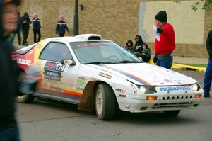 Kevin Schmidt / Jay Anderson Maxda RX-7 at Saturday morning's parc expose in L'Anse.