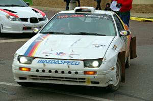 Kevin Schmidt / Jay Anderson Maxda RX-7 at Saturday morning's parc expose in L'Anse.