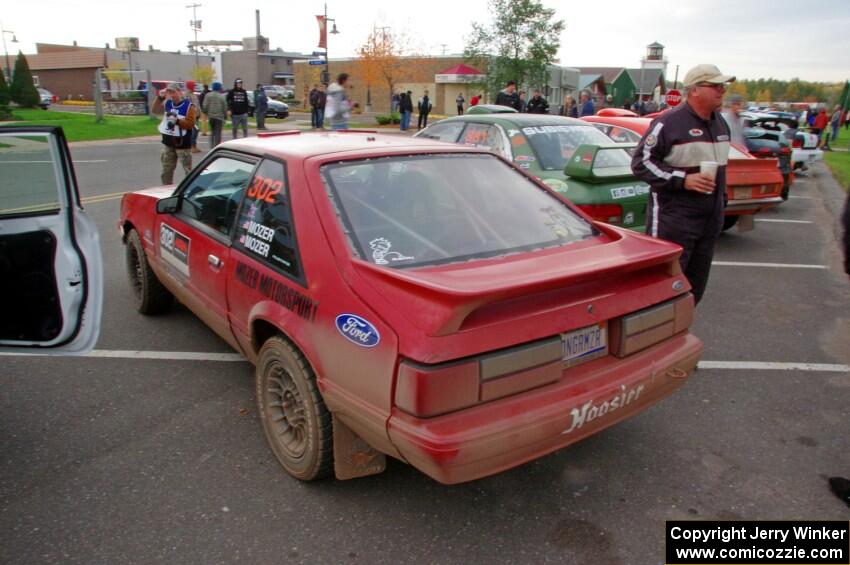 Andrew Mozer / Eric Mozer Ford Mustang at Saturday morning's parc expose in L'Anse.