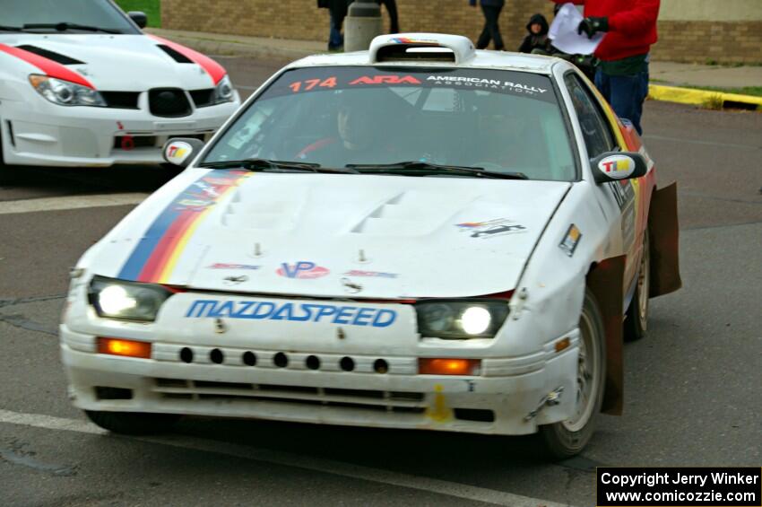 Kevin Schmidt / Jay Anderson Maxda RX-7 at Saturday morning's parc expose in L'Anse.