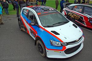 Pat Moro / Ole Holter Chevy Sonic at Saturday morning's parc expose in L'Anse.