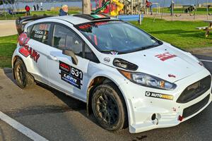 Michael O'Leary / Marcel Ciascai Ford Fiesta at Saturday morning's parc expose in L'Anse.