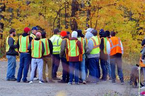 Spectator marshals at the spectator point on SS9, Arvon-Silver I.