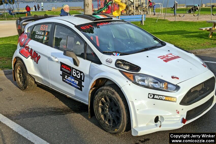 Michael O'Leary / Marcel Ciascai Ford Fiesta at Saturday morning's parc expose in L'Anse.