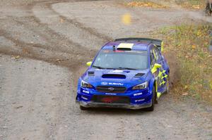 Oliver Solberg / Aaron Johnston Subaru WRX STi comes through the spectator point on SS9, Arvon-Silver I.