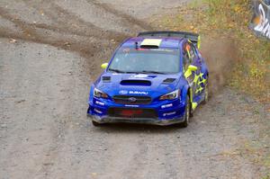 Oliver Solberg / Aaron Johnston Subaru WRX STi comes through the spectator point on SS9, Arvon-Silver I.