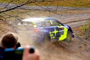 Oliver Solberg / Aaron Johnston Subaru WRX STi comes through the spectator point on SS9, Arvon-Silver I.