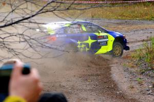 Oliver Solberg / Aaron Johnston Subaru WRX STi comes through the spectator point on SS9, Arvon-Silver I.